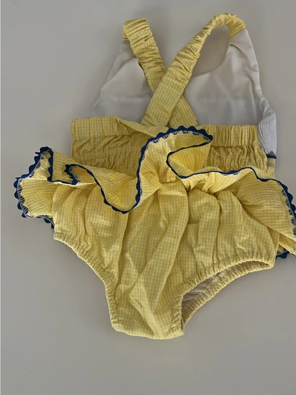 Yellow Whale Smocked One-Piece Swimsuit for Kids